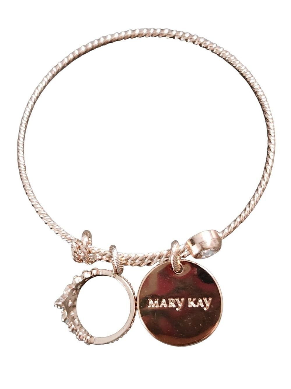 Mary Kay Rose Gold Tone Charm Bangle Bracelet